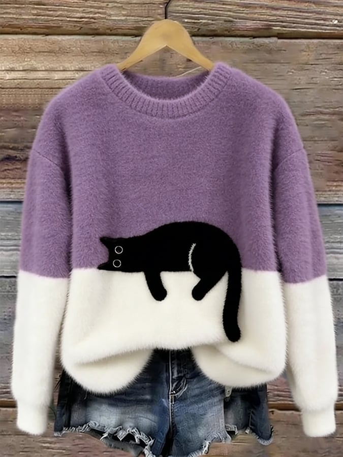 Fairmont | Casual Cat Graphic Sweater