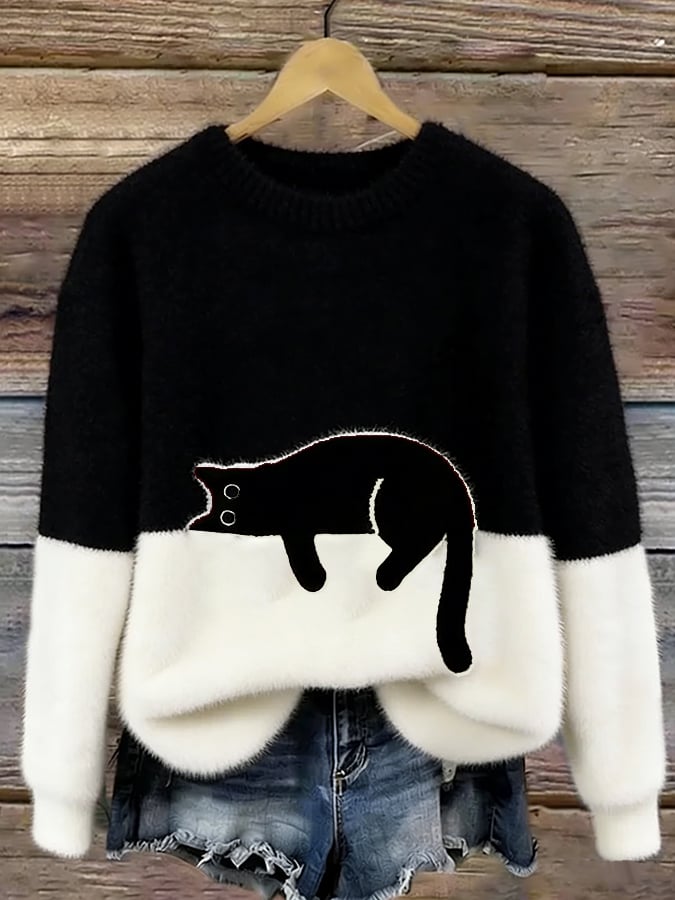 Fairmont | Casual Cat Graphic Sweater