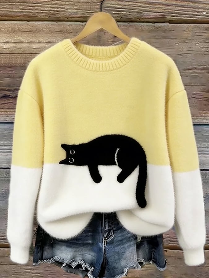 Fairmont | Casual Cat Graphic Sweater