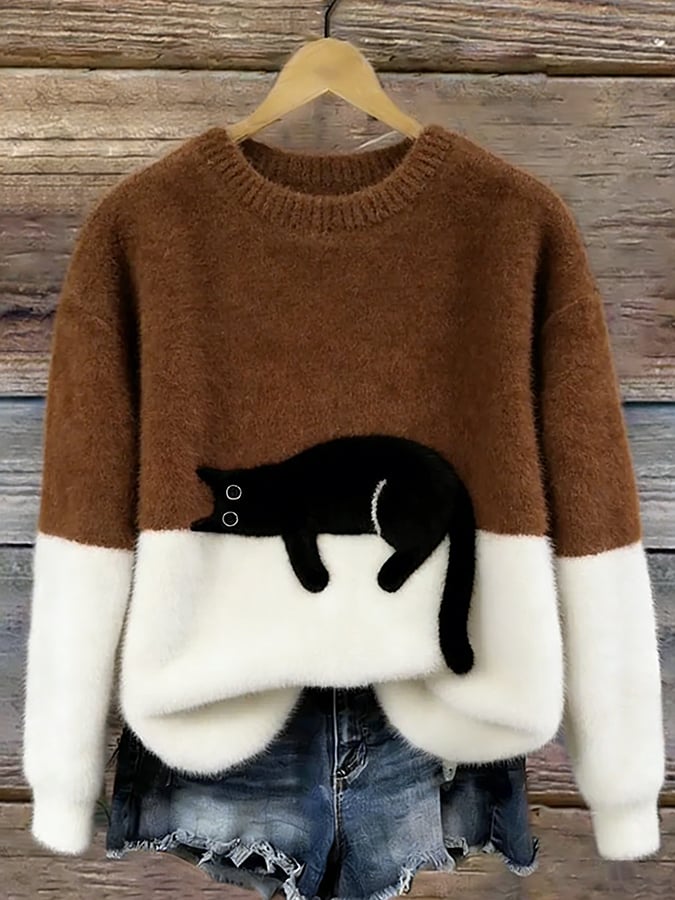 Fairmont | Casual Cat Graphic Sweater