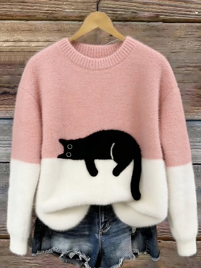 Fairmont | Casual Cat Graphic Sweater