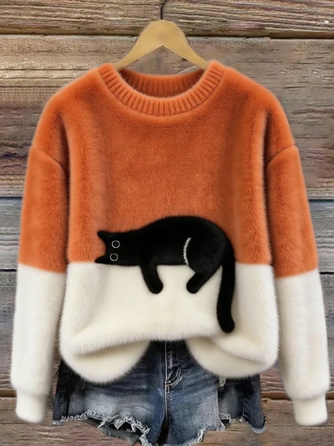 Fairmont | Casual Cat Graphic Sweater